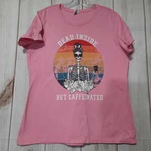 Dead Inside Tshirt Ladies Extra Large Skeleton